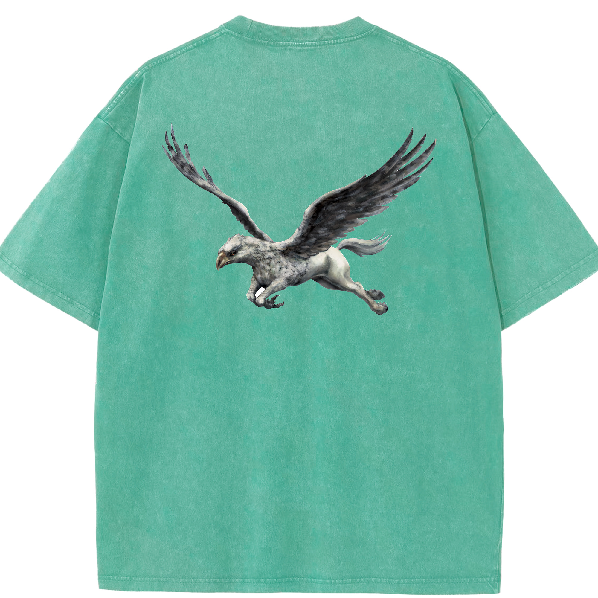 （画像用） Harry Potter ハリー・ポッターシリーズ 綿100% ヴィンテージ風 半袖Tシャツ（背面プリント）